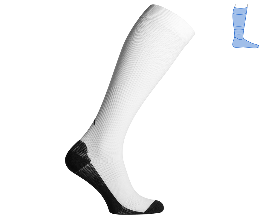 Compression protective summer knee socks "LongDry+" black and white M 40-43 7322420 фото