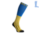 Compression protective summer knee socks "LongDry+" blue & yellow M 40-43 7322491 фото 1