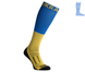 Compression protective summer knee socks "LongDry+" blue & yellow M 40-43 7322491 фото 2