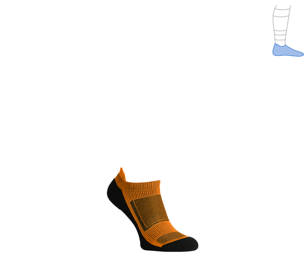Functional summer protective socks "LowtDry" black & orange S* 36-39 2321941 фото