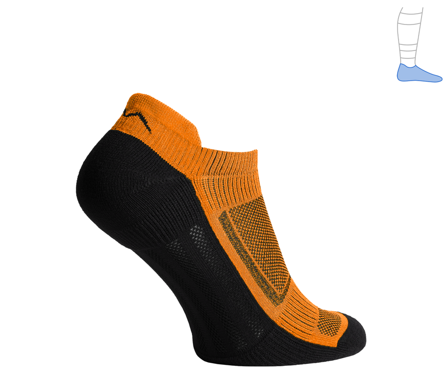 Функціональні шкарпетки захисні літні "LowDry" чорно-помаранчеві S* 36-39 2321941 фото