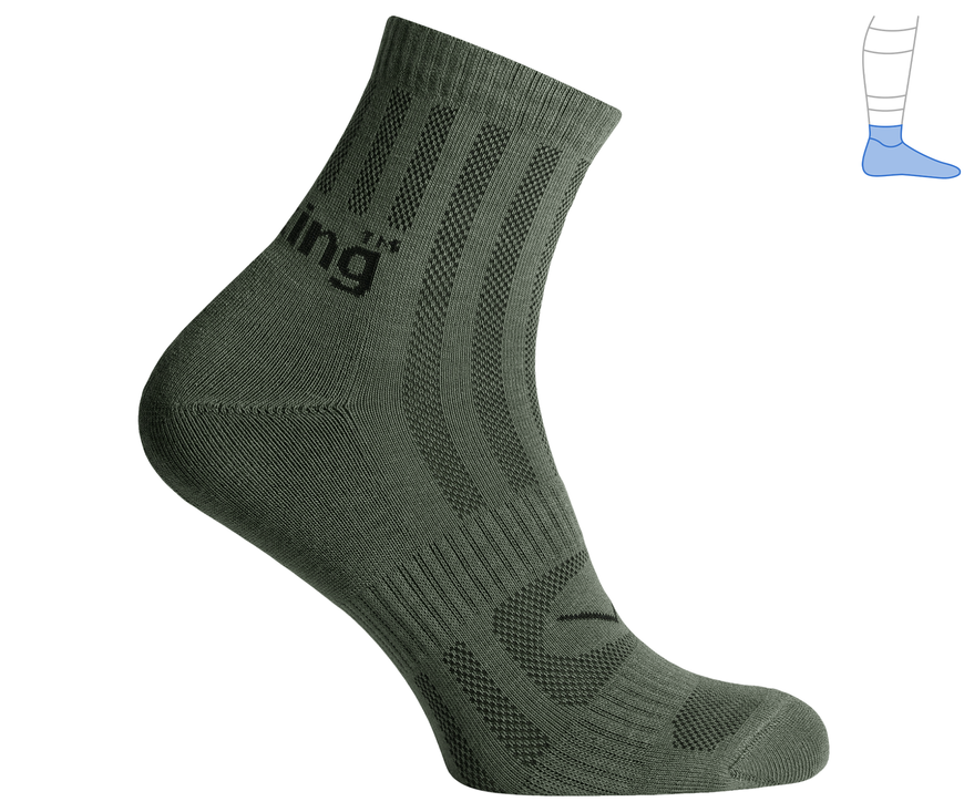 Trekking summer protective socks "ShortLight" green M 40-43 3311464 фото