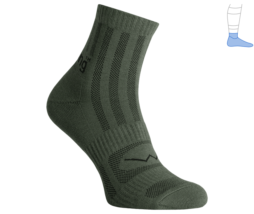 Трекінгові шкарпетки захисні літні "ShortLight" зелені M 40-43 3311464 фото