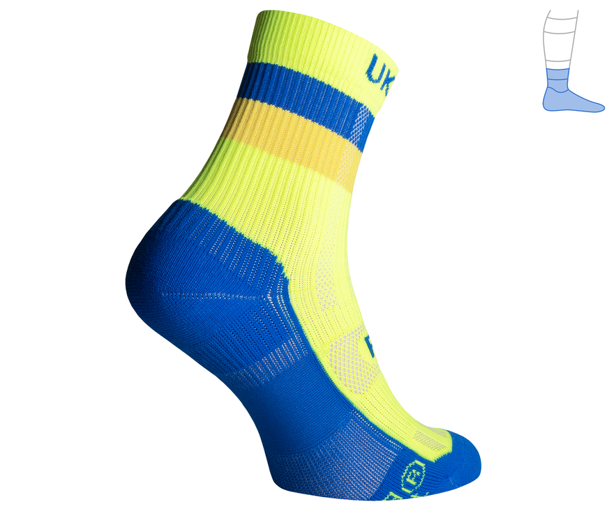 Компресійні шкарпетки захисні літні "ShortDry Ultra" синьо-салатові M 40-43 3322462 фото