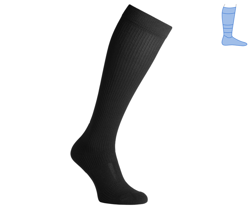 Compression protective summer knee socks "LongDry+" black S 36-39 7322321 фото