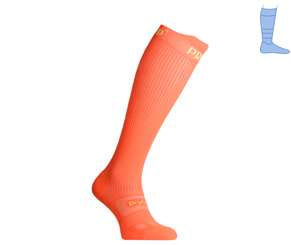 Compression protective summer knee socks "LongDry+ PRO" orange M 40-43 8322442 фото
