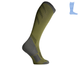Compression protective summer knee socks "LongDry+ PRO" gray and green M 40-43 8322497 фото 4