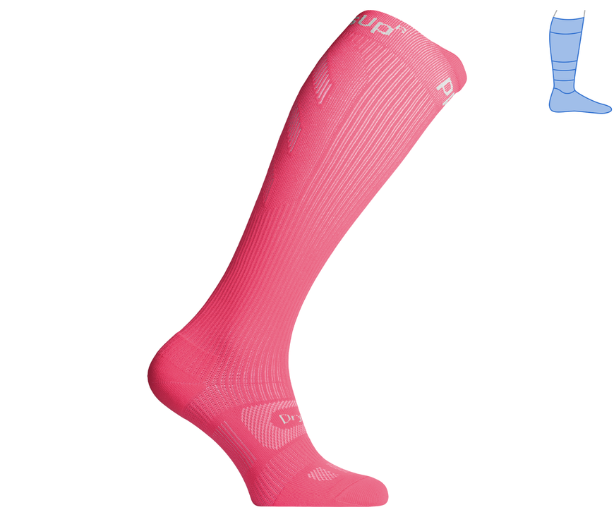 Compression protective summer knee socks "LongDry+ PRO" pink M 40-43 8322471 фото