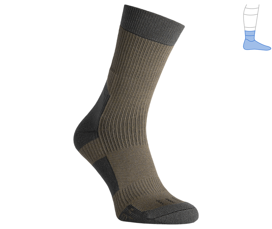Компресійні шкарпетки захисні демісезонні "MidDry+" сіро-оливкові M 40-43 4222463 фото