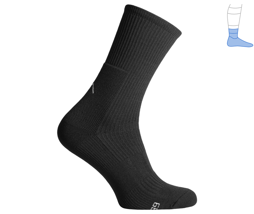 Компресійні шкарпетки захисні демісезонні "MidDry+" чорні M 40-43 4222421 фото