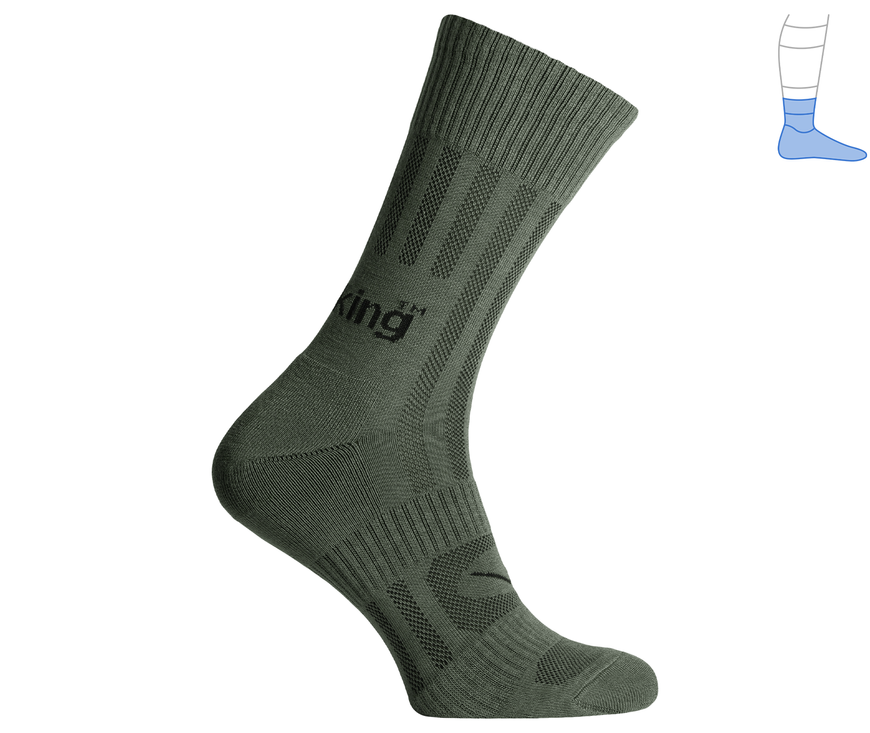 Trekking summer protective socks "MidLight" green M 40-43 4311464 фото