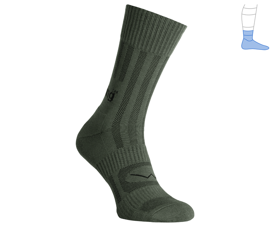 Trekking summer protective socks "MidLight" green M 40-43 4311464 фото