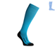 Compression protective knee socks "LongDry" demi-season black & turquoise S 33-39 7222383 фото 1
