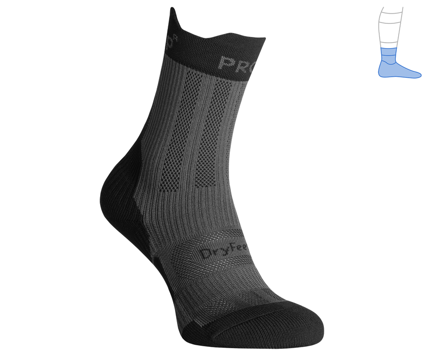 Protective summer compression socks "ShortDry PRO" black & gray M 40-43 3322423 фото