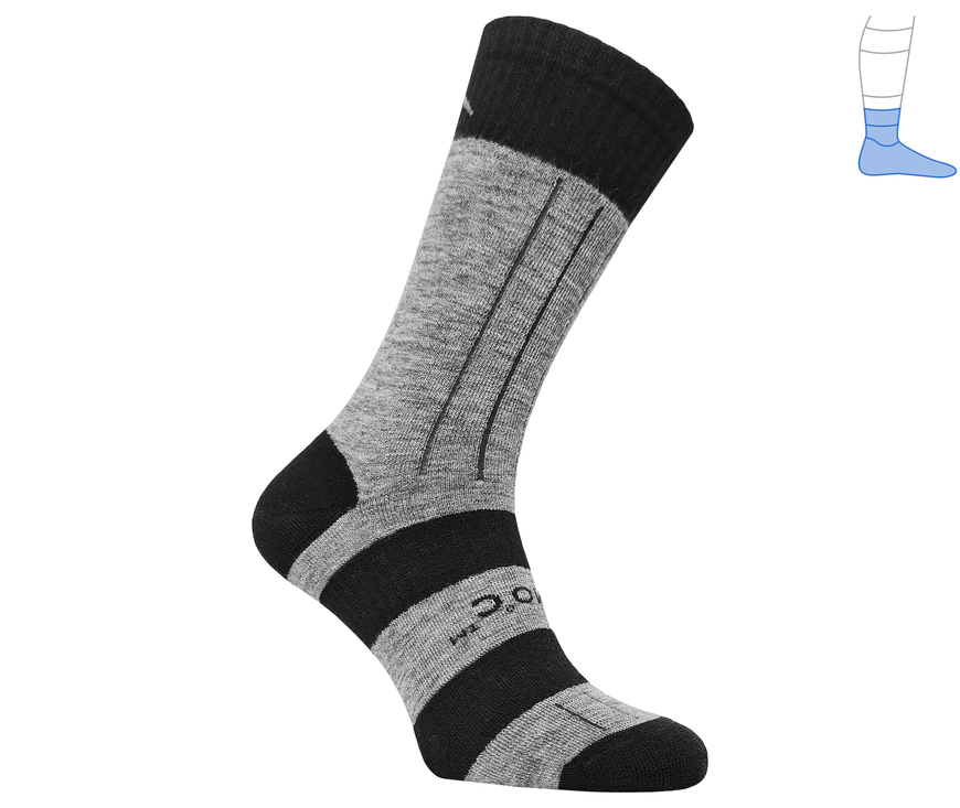 Термо шкарпетки захисні зимові "MiddleHot" чорно-сірі L 44-46 4141523 фото