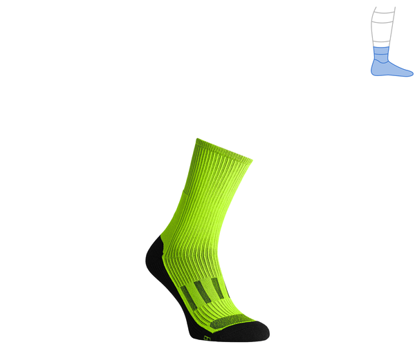 Demi-season protective compression socks "MidDry+" black & light green M 40-43 4222462 фото