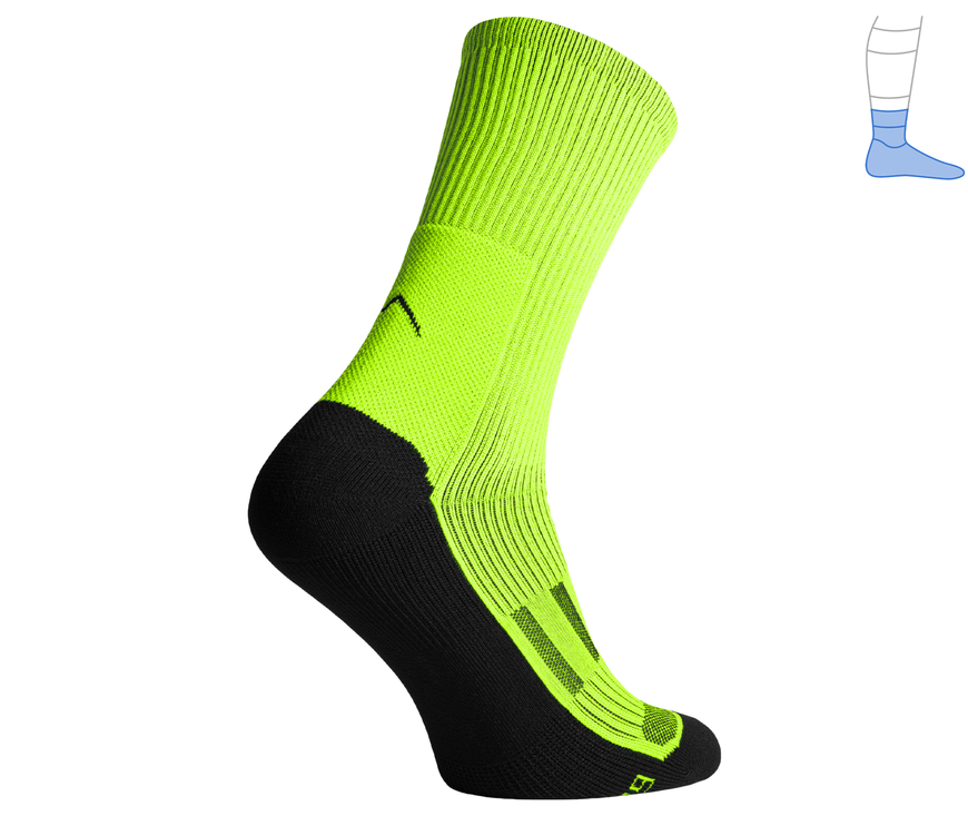 Компресійні шкарпетки захисні демісезонні "MidDry+" чорно-салатові S 36-39 4222362 фото