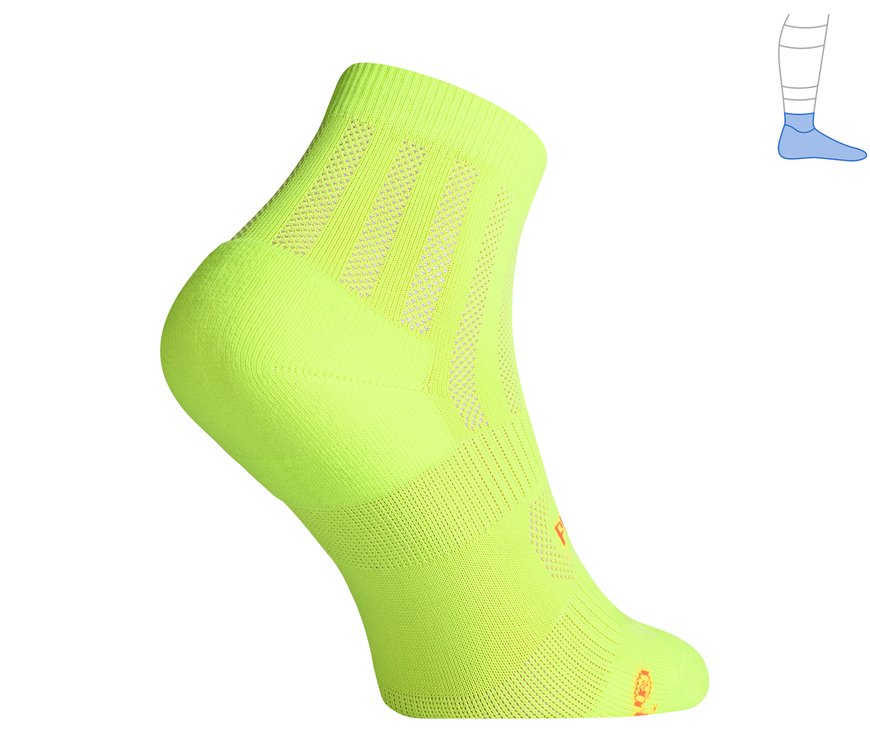 Функціональні шкарпетки захисні літні "ShortDry" жовто-салатові S 36-39 3321369 фото