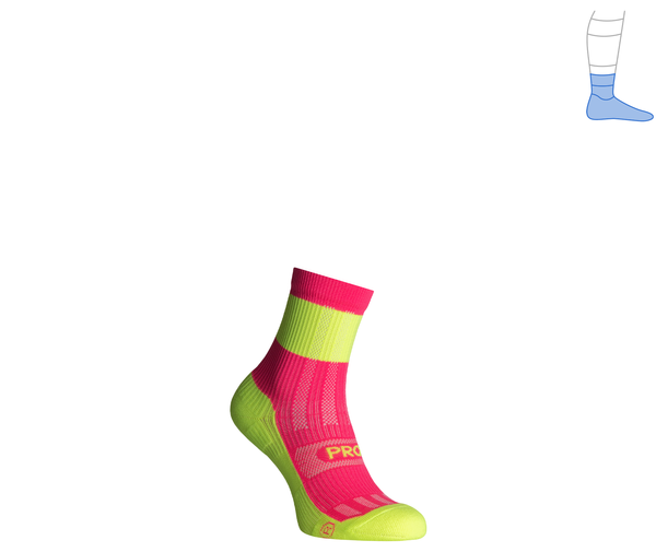 Компресійні шкарпетки захисні літні "ShortDry Ultra254" салатово-рожеві M 40-43 3322496 фото