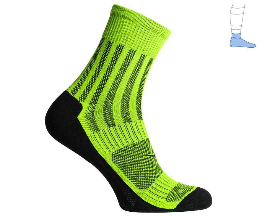 Functional protective socks summer "ShortDry" black & light green S* 38-41 3321062 фото