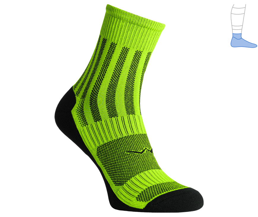 Functional protective socks summer "ShortDry" black & light green S* 38-41 3321062 фото