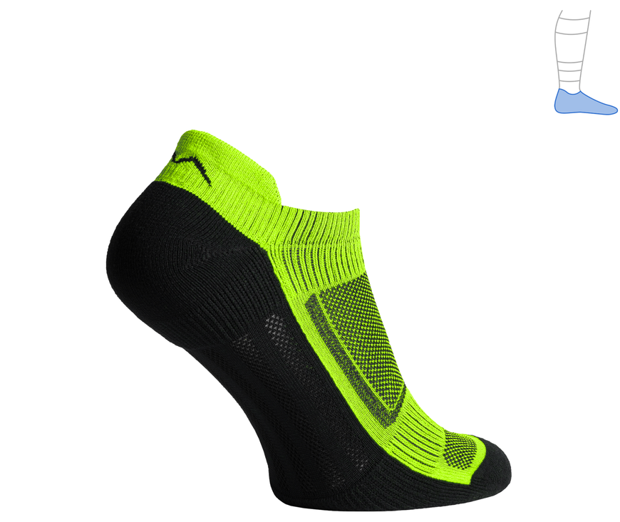 Functional summer protective socks "LowtDry" black & light green  L 44-47 2321562 фото