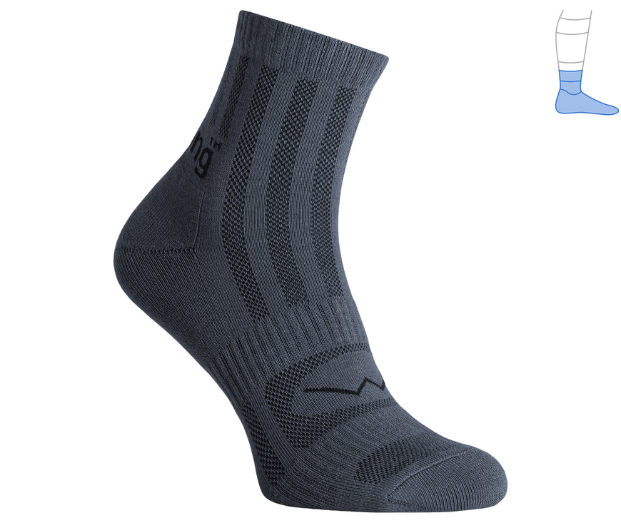 Trekking summer socks "ShortLight" dark gray M 40-43 3311416 фото