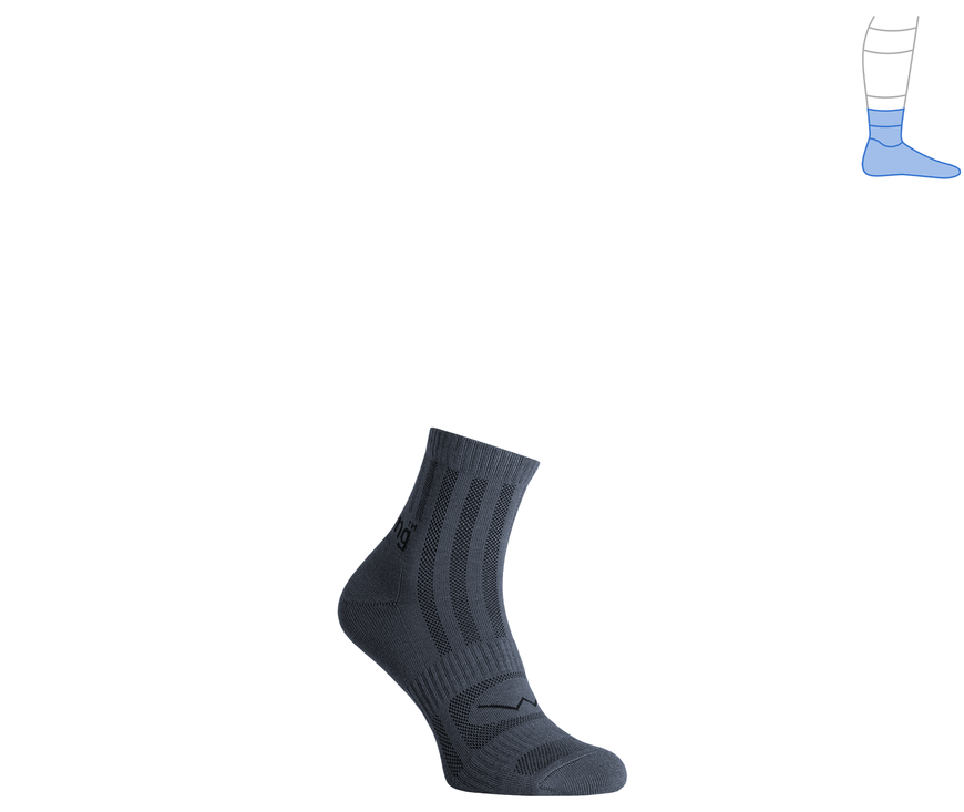 Трекінгові шкарпетки ShortLight літні темно-сірі M 40-43 3311416 фото
