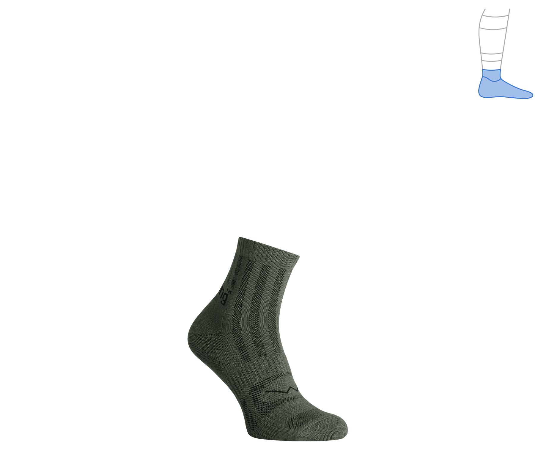 Protective trekking socks ShortLight collection ExtraCotton® summer green  Trekking™