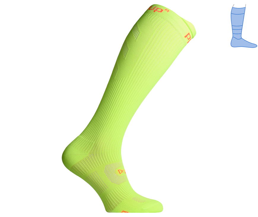 Compression protective summer knee socks "LongDry+ PRO" light green M 40-43 8322469 фото