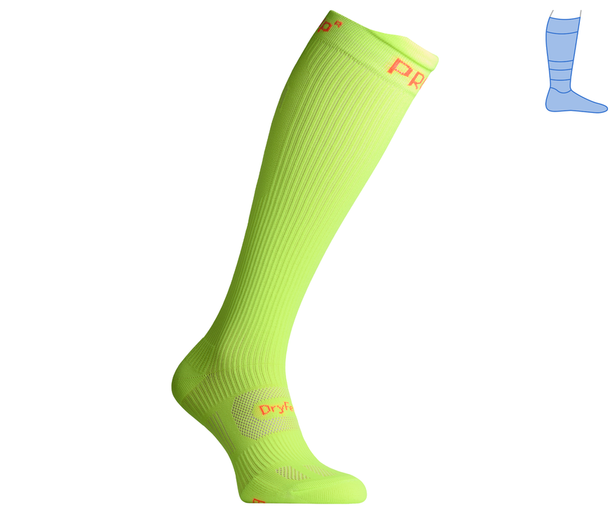 Compression protective summer knee socks "LongDry+ PRO" light green M 40-43 8322469 фото