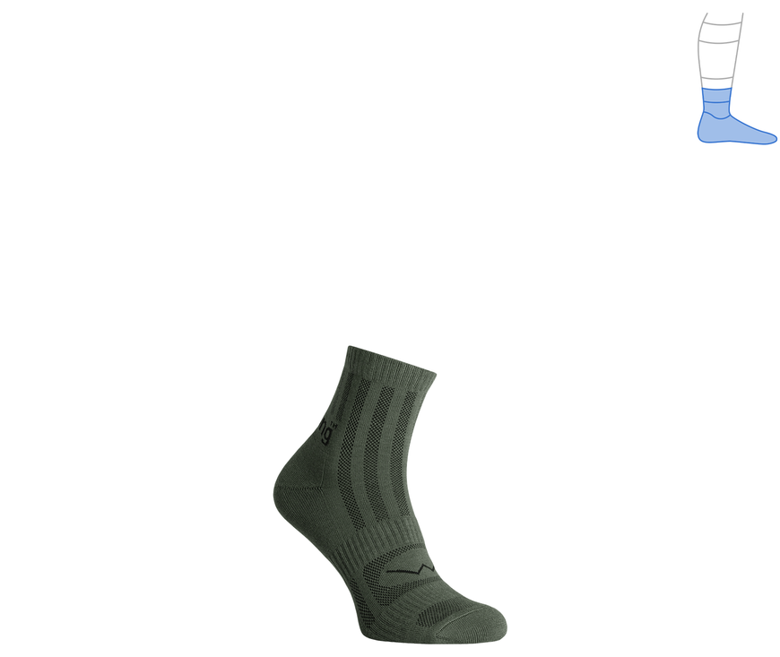 Трекінгові шкарпетки ShortLight літні зелені M 40-43 3311464 фото