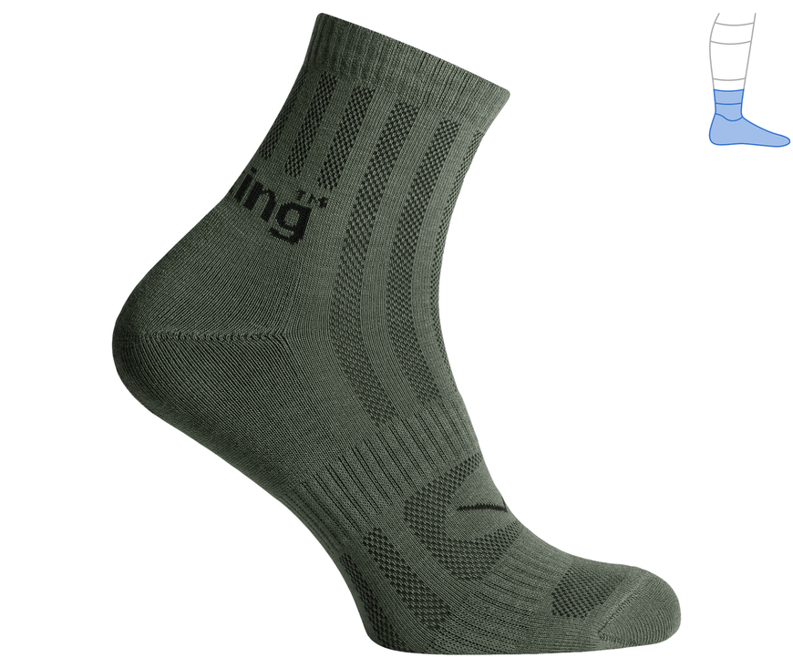 Трекінгові шкарпетки ShortLight літні зелені M 40-43 3311464 фото