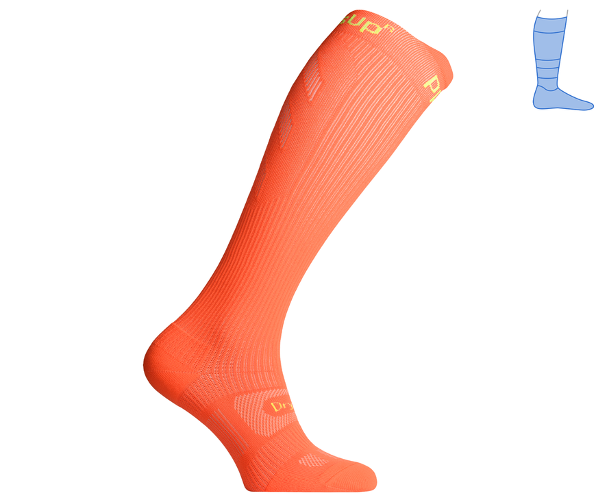 Compression protective summer knee socks "LongDry+ PRO" orange M 40-43 8322442 фото