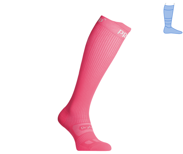 Compression protective summer knee socks "LongDry+ PRO" pink M 40-43 8322471 фото