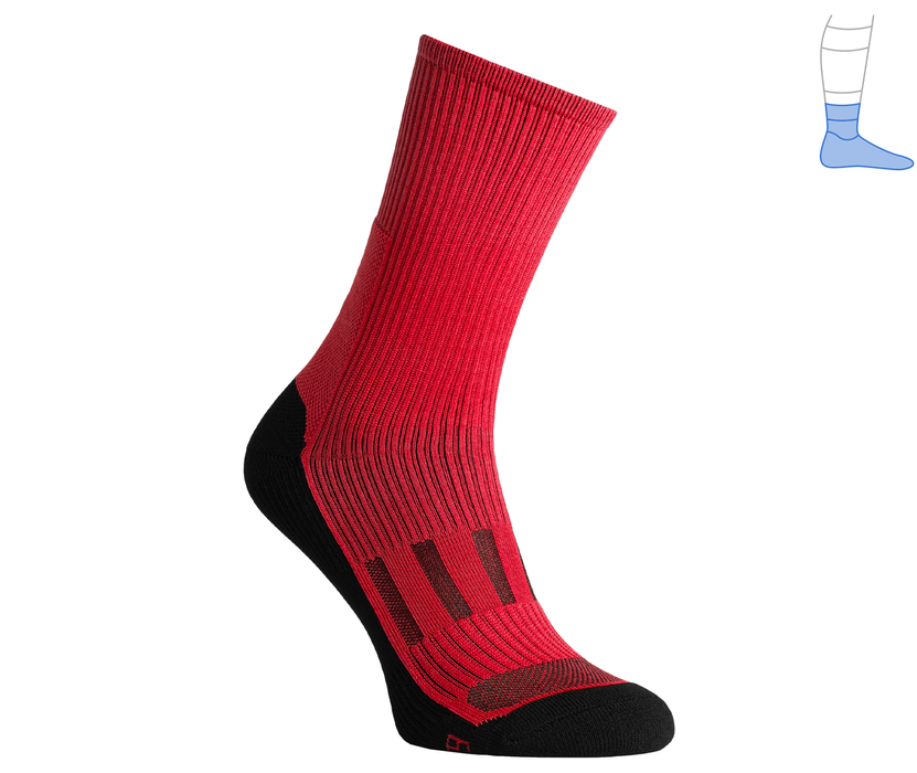 Demi-season protective compression socks "MidDry+" black & red M 40-43 4222431 фото