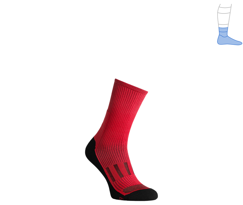 Demi-season protective compression socks "MidDry+" black & red M 40-43 4222431 фото