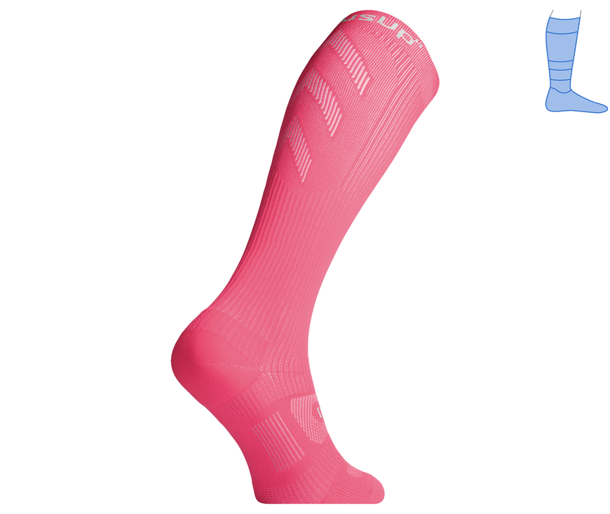 Compression protective summer knee socks "LongDry+ PRO" pink M 40-43 8322471 фото