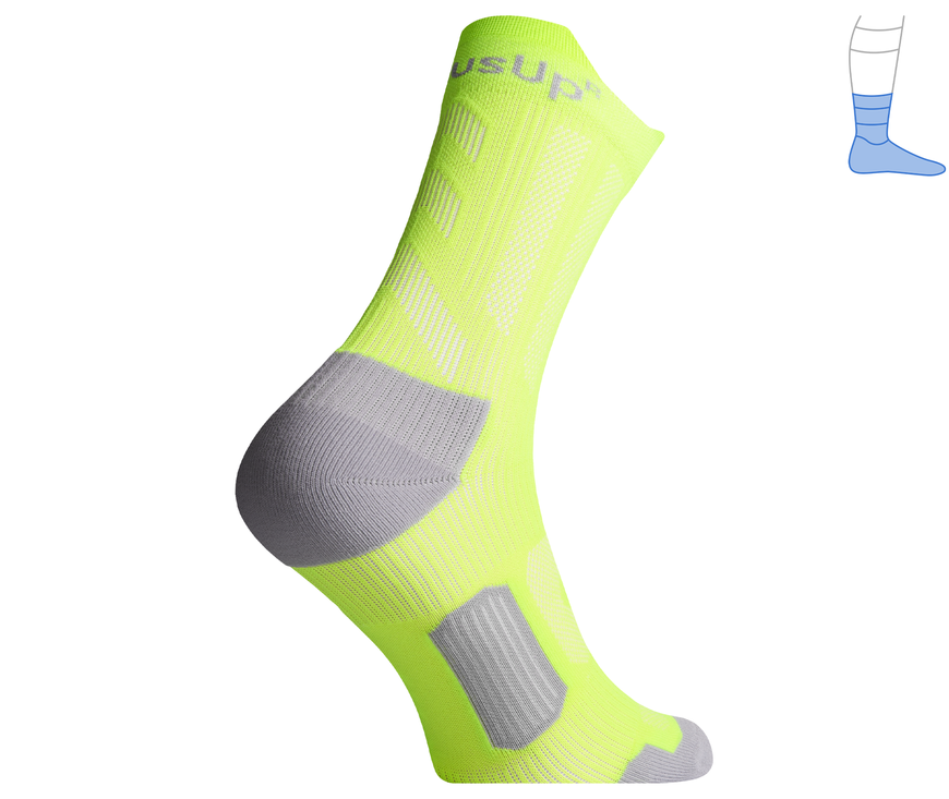 Protective summer compression socks "ShortDry PRO" gray & light green M 40-43 4322498 фото