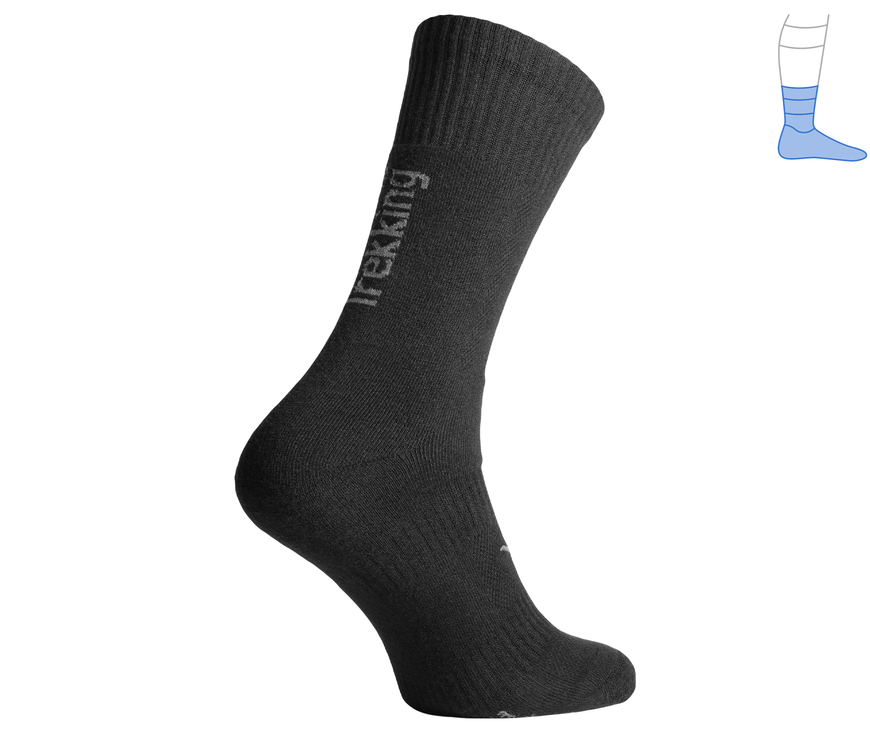 Трекінгові шкарпетки Middle демісезонні чорні M 40-43 4211421 фото