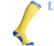 Compression protective summer knee socks "LongDry+ PRO" blue-yellow M 40-43 8322491 фото 3