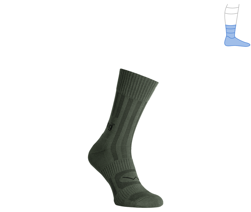 Trekking summer socks "MidLight" green M 40-43 4311464 фото