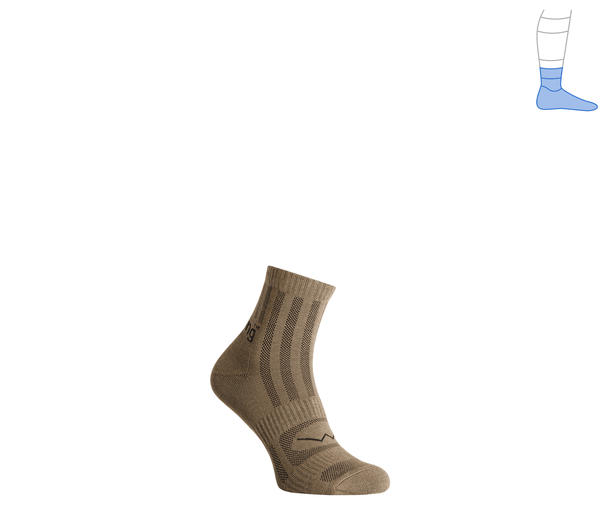 Трекінгові шкарпетки ShortLight літні темно-бежеві Койот M 40-43 3311455 фото