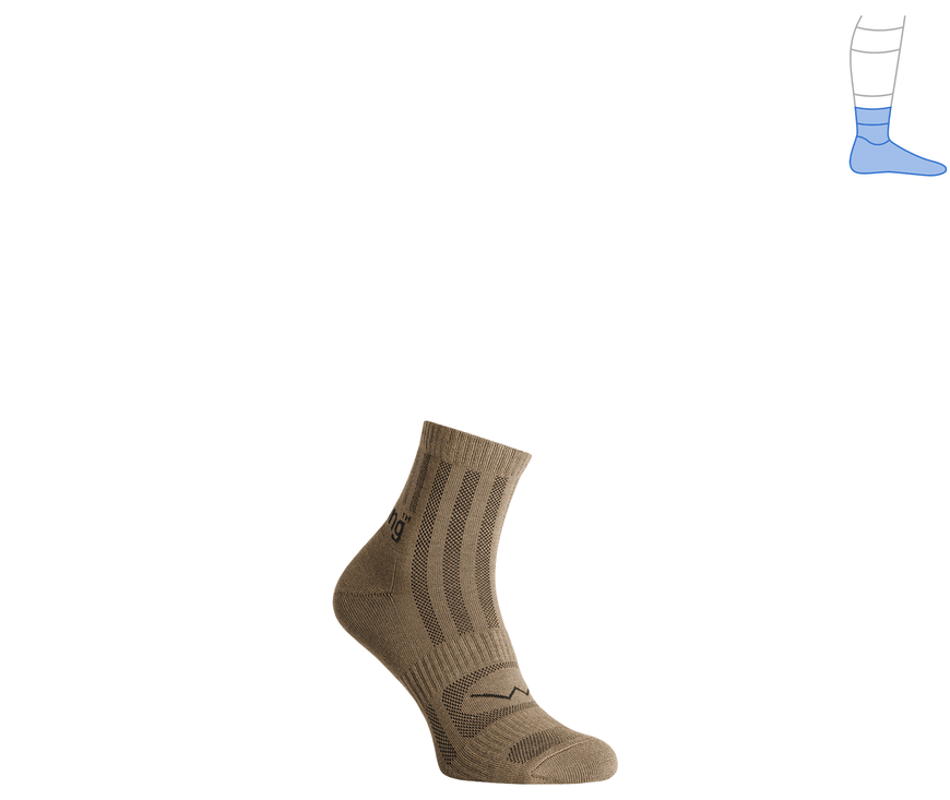 Trekking summer socks "ShortLight" coyote M 40-43 3311455 фото