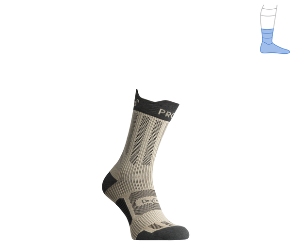 Protective summer compression socks "ShortDry PRO" gray & beige Coyote M 40-43 4322455 фото