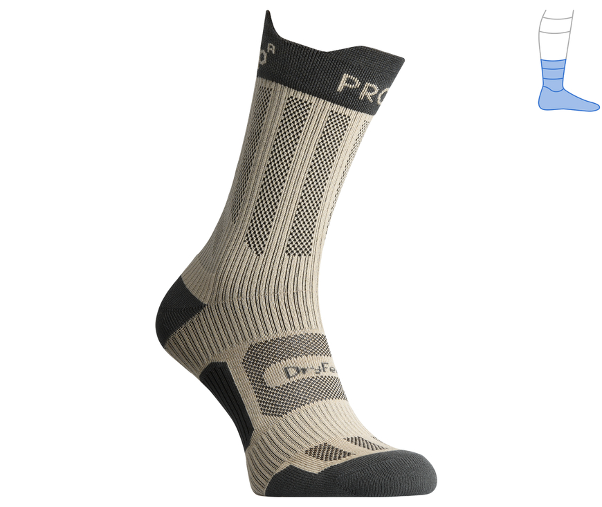 Protective summer compression socks "ShortDry PRO" gray & beige Coyote M 40-43 4322455 фото