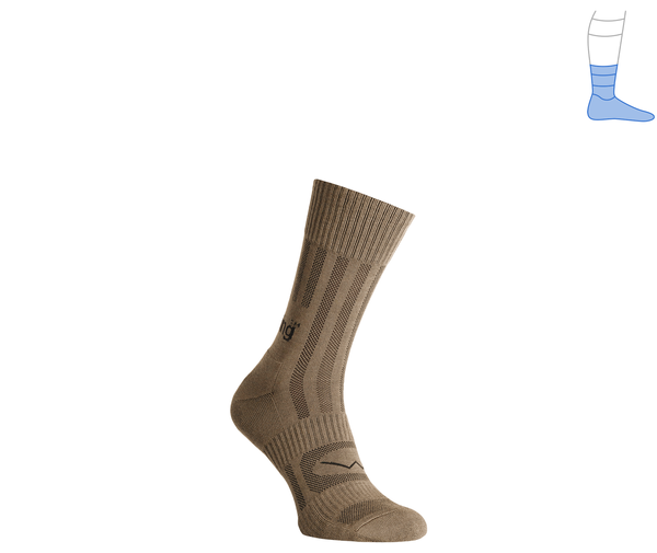 Трекінгові шкарпетки MidLight літні темно-бежеві Койот M 40-43 4311455 фото