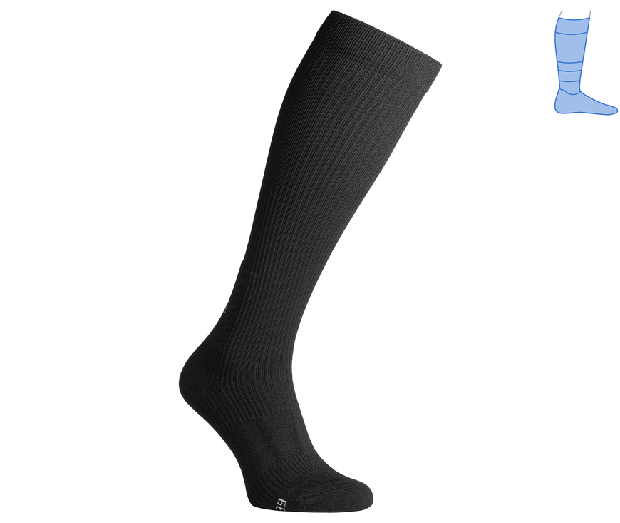 Compression protective knee socks "LongDry" demi-season black S 36-39 7222321 фото