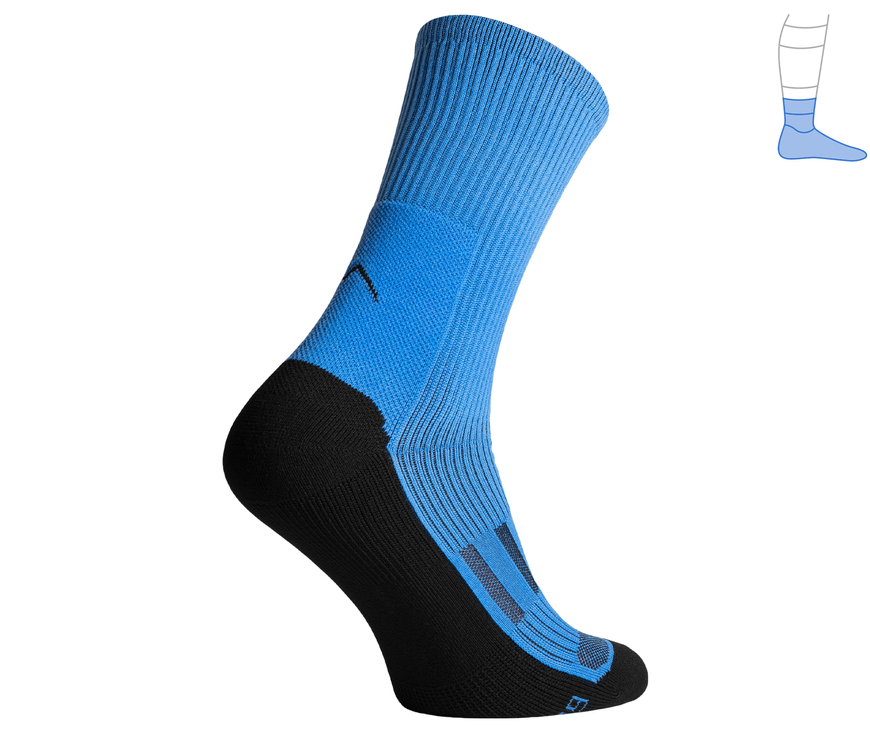 Компресійні шкарпетки захисні демісезонні "MidDry+" чорно-сині S 36-39 4222384 фото