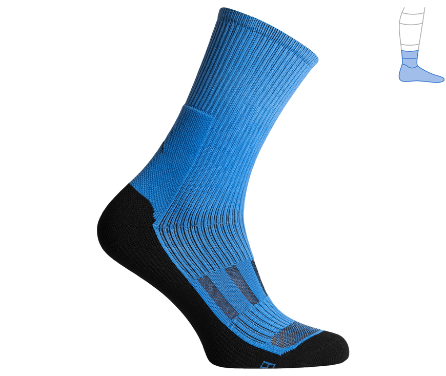 Компресійні шкарпетки захисні демісезонні "MidDry+" чорно-сині S 36-39 4222384 фото